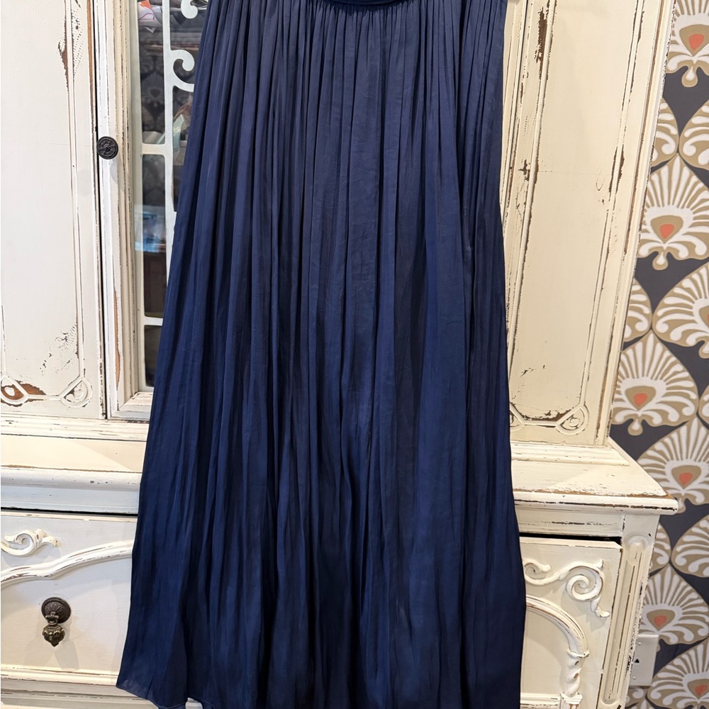 J. Crew point sur Navy Maxi Skirt